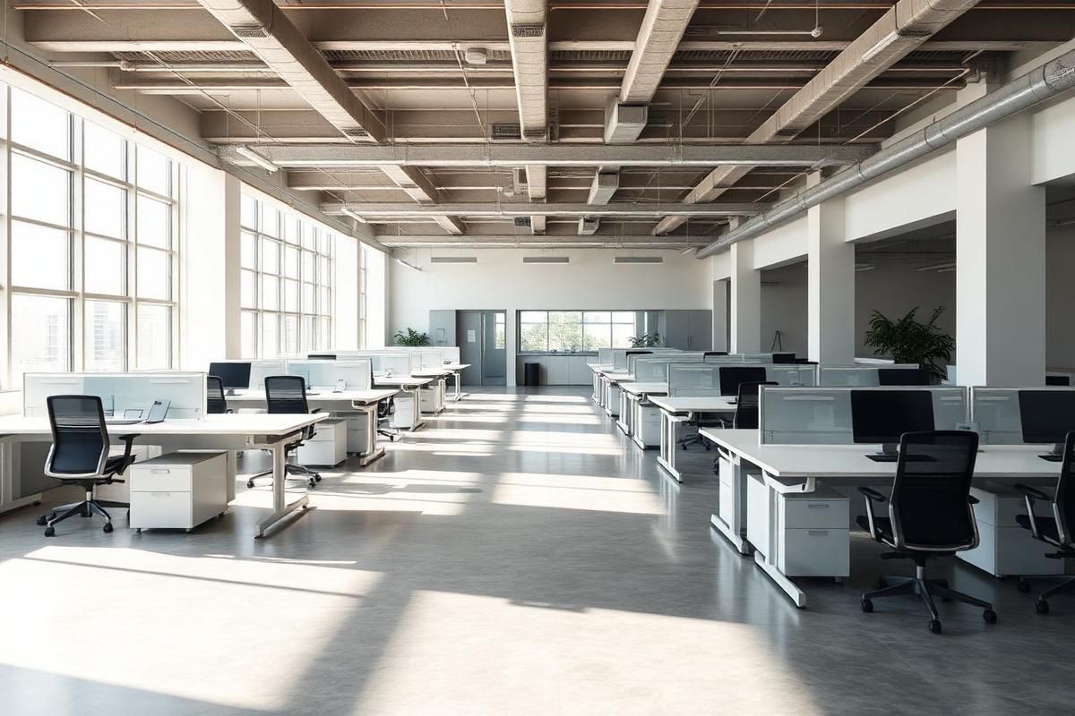 Clean modern office space